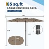 13ft Double-Sided Patio Umbrella with Crank Lift, UPF 50+, All-Weather, (Without Base) - 2 of 4