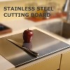 Angel Sar Stainless Steel Cutting Board with Lid, Large 304 Steel Chopping Board with Non-Slip Base for Kitchen Countertop Protector - 3 of 4