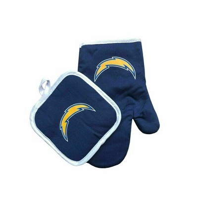 NFL Oven Mitt & Potholder Set with Team Logo - Los Angeles Chargers