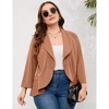 Clearlove Womens Plus Size 3/4 Sleeves Cardigan Lightweight Open Front Draped Ruffles Shawls Wraps Shrugs - 4 of 4