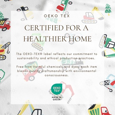 Twin Christmas Toy Trucks Cotton Flannel Sheet Set