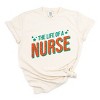 The Life Of A Nurse Puff/Glitter - Womens Garment Dyed Tee - 2 of 3
