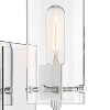 Possini Euro Design Metis Modern Wall Light Sconce Chrome Hardwire 5" Fixture Clear Glass Shade for Bedroom Bathroom Vanity Reading Living Room House - 3 of 4