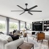 Airsurfer 72" Matte Black LED Ceiling Fan with Remote, 6-Speed Reversible Motor, 3-Color Light & Memory Function - 2 of 4