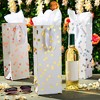 Sparkle and Bash 12 Pack White and Gold Foil Polka Dot Wine Bottle Gift Bags with Tissue Paper - image 2 of 4