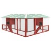 vidaXL Outdoor Rabbit Hutch with Run Red and White Solid Fir Wood - 4 of 4