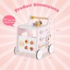 Infans Wooden Baby Walker Ice Cream Cart Toy with Sweet Accessories & Smooth Wheels - 2 of 4