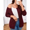 Coolmee Womens Plus Size Fall Cardigan Sweaters Crewneck Long Sleeve Button Open Front Ribbed Knit Sweater Cardigans - 4 of 4