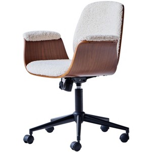 Nordlys Wood and Corduroy Adjustable Office Chair Modern Design Style Upholstery Bedroom - 1 of 4
