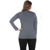 24seven Comfort Apparel Womens Solid Long Sleeve Scoop Neck Plus Size Top - 3 of 4