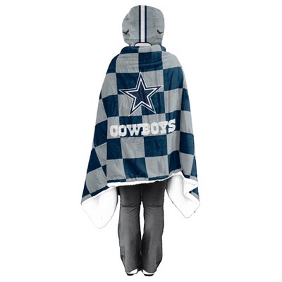 NFL Dallas Cowboys Youth Bloncho Faux Shearling Wearable Blanket