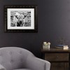 Trademark Fine Art - Nathan Larson Highland Cow Staring Contest Crop Matted Framed Art - 2 of 4
