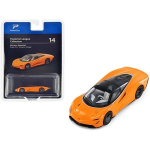 McLaren Speedtail McLaren Orange with Black Top "Hypercar League Collection" 1/64 Diecast Model Car by PosterCars - 1 of 3