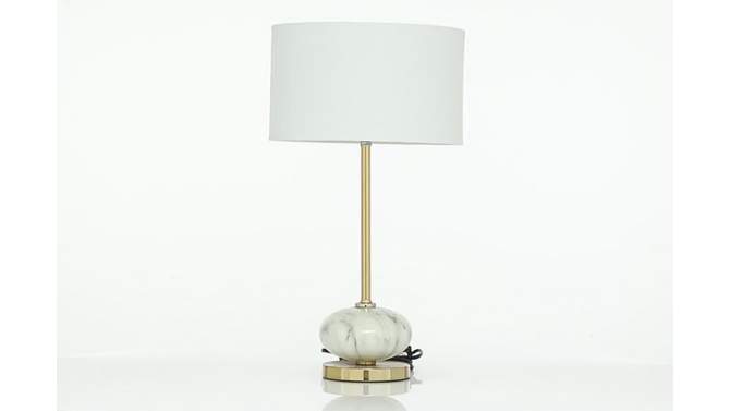 Ceramic Buffet Lamp with Drum Shade Gold - Olivia &#38; May, 2 of 9, play video