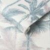 Jungle Blush Pink and Green Leaves Tropical Paste the Wall Wallpaper - 3 of 4