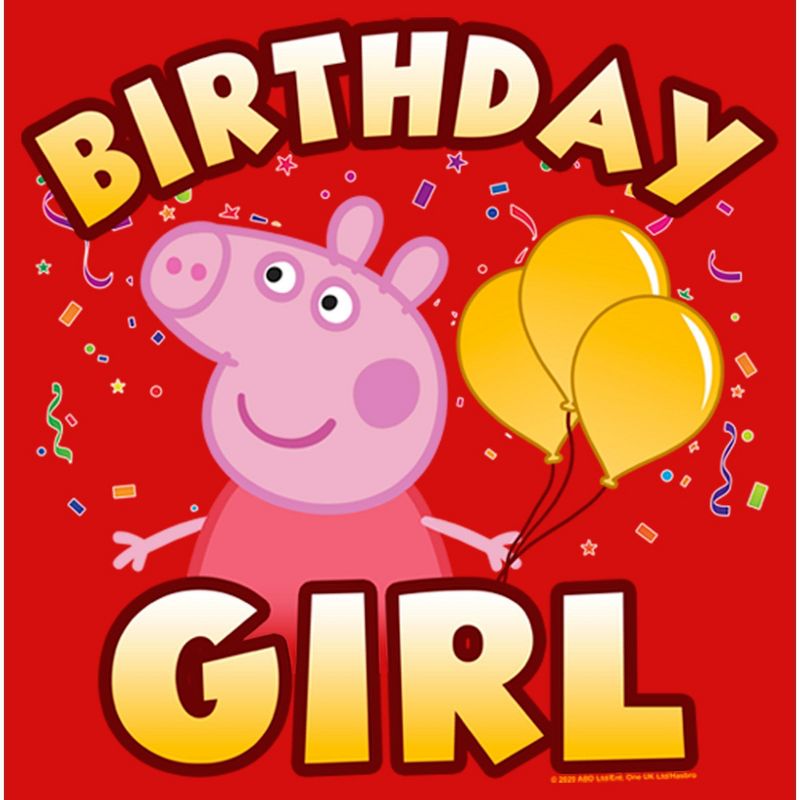 Girl's Peppa Pig Birthday Girl T-Shirt, 2 of 6