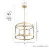 Hunter 18" Astwood Ceiling Light Polished Nickel Chandelier with Art Deco Design for Indoor Use - 4 of 4