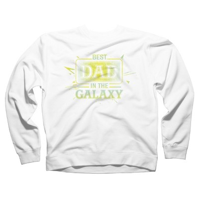 Adult Design By Humans Best Dad In Galaxy Badge By AmusingDesignCo Sweatshirt