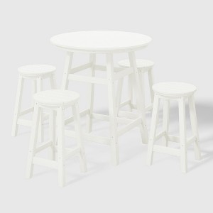 WestinTrends Malibu All Weather Hdpe Outdoor Patio Counter Height Dining Set (5-Piece) - 1 of 4
