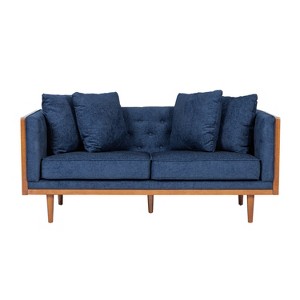 Christopher Knight Home Borah Tufted Loveseat with Accent Pillows - 1 of 4