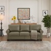 PU Leather Sofa with Nailhead Trim, Rolled Arms, and Rubber Wood Legs – Classic Upholstered Sofa Couch for Living Room - HABITRIO - 2 of 4