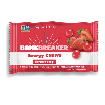 Bonk Breaker Energy Chews - Strawberry with Caffeine - 10ct