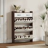Kumasinova 3 Flip Drawers Shoe Cabinet,Shoe Organizer with 2 Drawers & Open Shelf,Space-Saving Shoe Storage Cabinet for Entryway,Living Room - 2 of 4