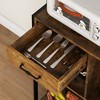 MOEPISY Rustic Brown Bakers Rack - 4 of 4