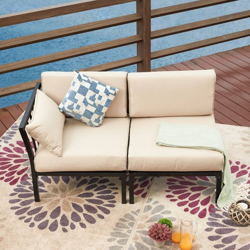 Target outdoor loveseat online cushions