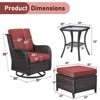 Gymojoy Outdoor Swivel Chair with Ottoman High Back Glider Chair with Soft Cushion - 2 of 4
