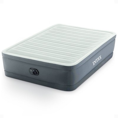 Intex PremAire I Fiber-Tech Elevated Dura Beam Technology Home Air Mattress Bed with Electric Built-In Pump
