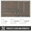 Sturdy Front Door Doormat 36x24 Beige Absorbent Muddy Dirt Resist Non - Slip Rubber Backing Low Profile Entryway Stain - 2 of 4