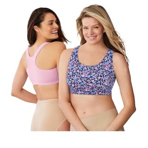 Comfort Choice Women's Plus Size Wireless Sport Bra 2-Pack - 1 of 3