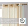 HLC.ME Sierra Burlap Flax Linen Privacy Sheer Light Filtering Window Grommet Curtains Panels, Set of 2 - 3 of 4