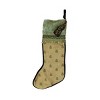 Northlight 27" Tortilla Brown and Sage Green Embroidered Patina Jacquard Christmas Stocking - 3 of 3