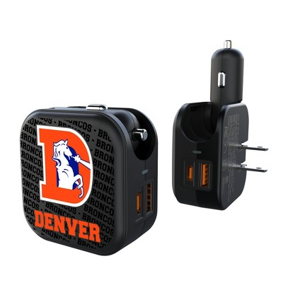 NFL AFC Historic Teams Text Backdrop 18-Watt 2 in 1 USB A/C Charger