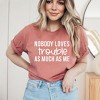 Simply Sage Market Women's Nobody Loves Trouble As Much A Me Short Sleeve Graphic Tee - 2 of 3