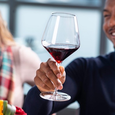 Libbey Signature Greenwich Tall Clear Glass Wine Set for Red and White Wines