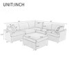 Upholstered Sectional Sofa with Removable Ottoman,U-Shape 6 Seat Sectional Couch, for Living Room,,Apartment, Spacious Space - 4 of 4