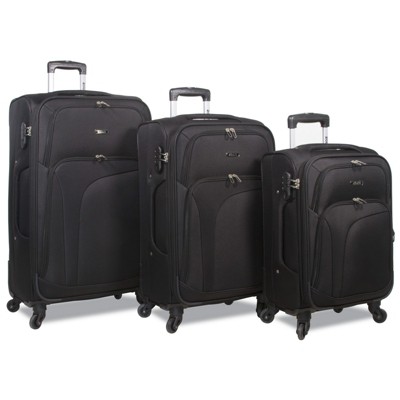 Rolite Rover 3-piece Spinner Expandable Luggage Set - Black : Target