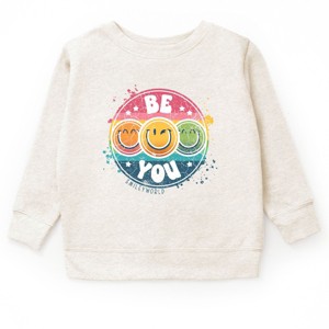 The Juniper Shop SmileyWorld Be You Rainbow Circle Youth Sweatshirt - 1 of 4