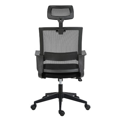 Ridstar Ergonomic Office Chair with Lumbar Support and Adjustable Headrest-Black