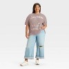 Women's Snoopy Surfer Oversized Short Sleeve Graphic T-Shirt - Taupe - 3 of 3