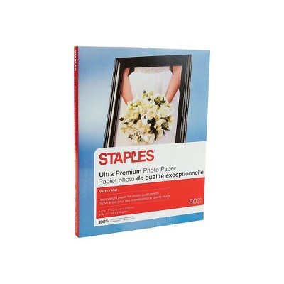 Staples Ultra Premium Matte Photo Paper 8.5" x 11" 50/Pack (19895-CC) 19895-CC/US