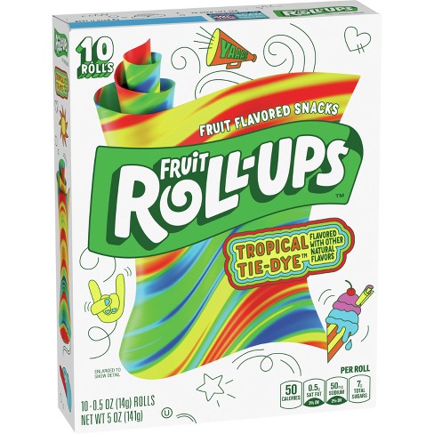 Betty Crocker Fruit Roll-Ups Tropical Tie-Dye Snacks - 10ct