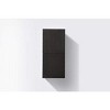 KubeBath Bliss 12Inch Wide by 24Inch High Linen Side Cabinet With Two Doors in Black Wood Finish - 2 of 4