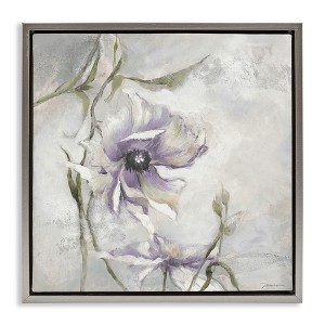 Stupell Industries Grey & Purple Flower, 18" x 18" - 1 of 4