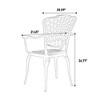 SKRAN 25'' Set of 3 Bistro Set Table and Chairs,Outdoor Patio Set,Rust Proof Cast Aluminum Bistro Set for Outdoor, Garden, Patio, backyard Black - 3 of 4