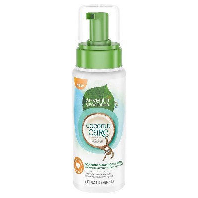 seventh generation coconut care foaming shampoo and wash