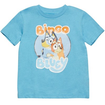 Bluey Bingo Toddler Boys Graphic T-shirt Light Blue 3t : Target